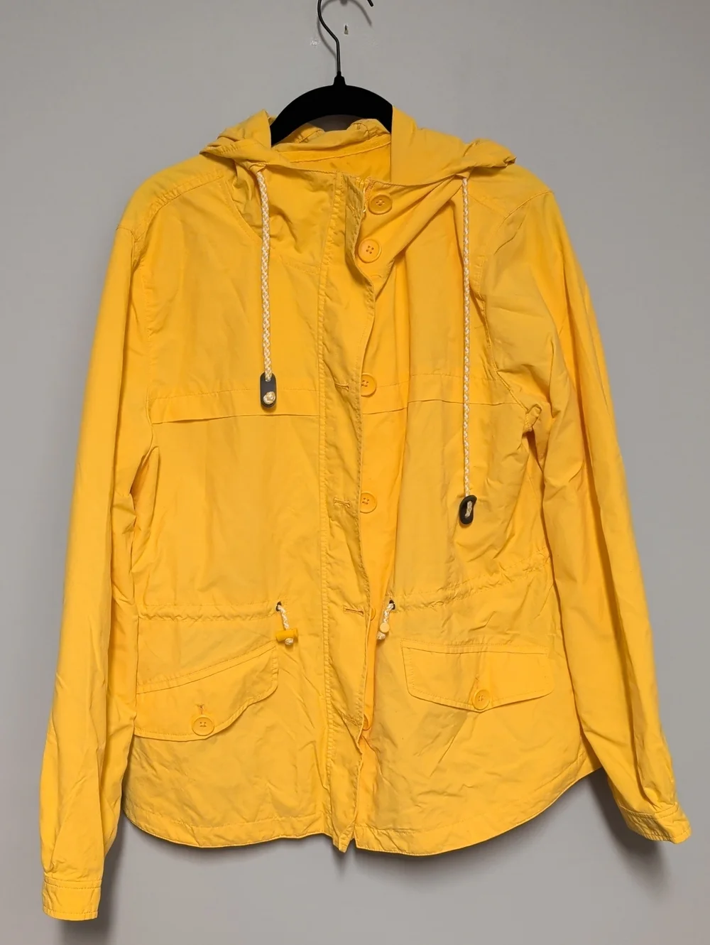 J. Crew Canary Yellow Hooded Jacket